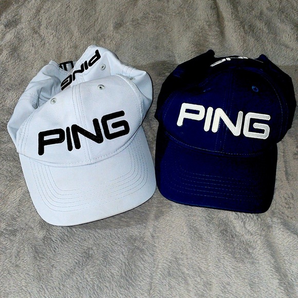 Ping Accessories Two Ping Sensorcool Golf Hats Adjustable Blue Gray